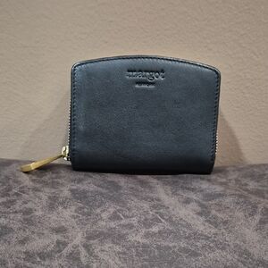 Margot Black Wallet with Gold Accents